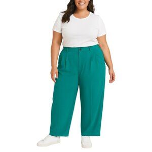 Tullea Women’s Wide Leg Pleated Trousers | Size XL